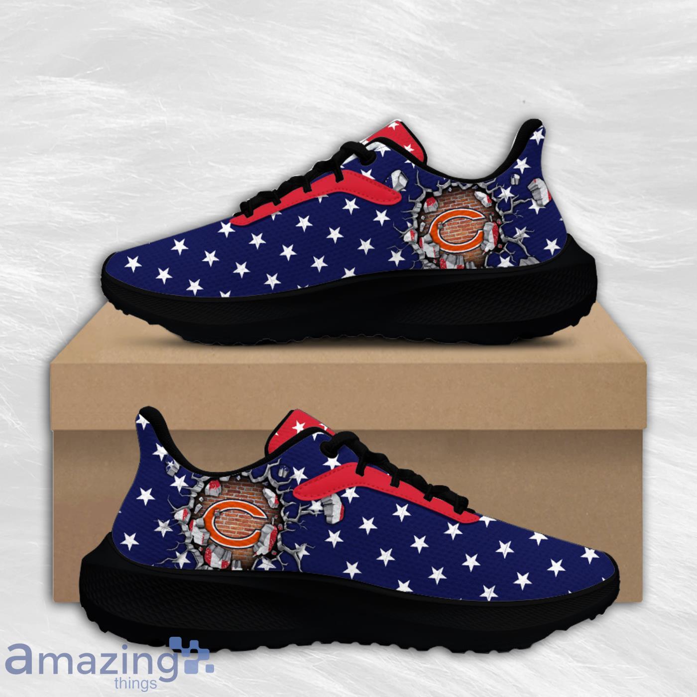 Chicago Bears American Flag Air Mesh Running Shoes Best Gift For Team Sport Fans Product Photo 2