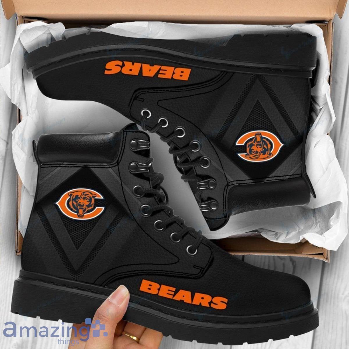 Chicago Bears Football Team Leather Boots For Men Women Impressvie Gift For Fans Product Photo 1