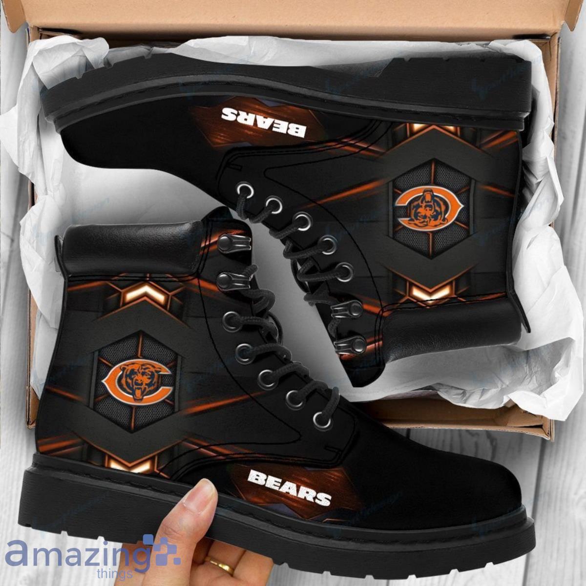 Chicago Bears Football Team Leather Boots For Men Women Style Gift For Fans Product Photo 1