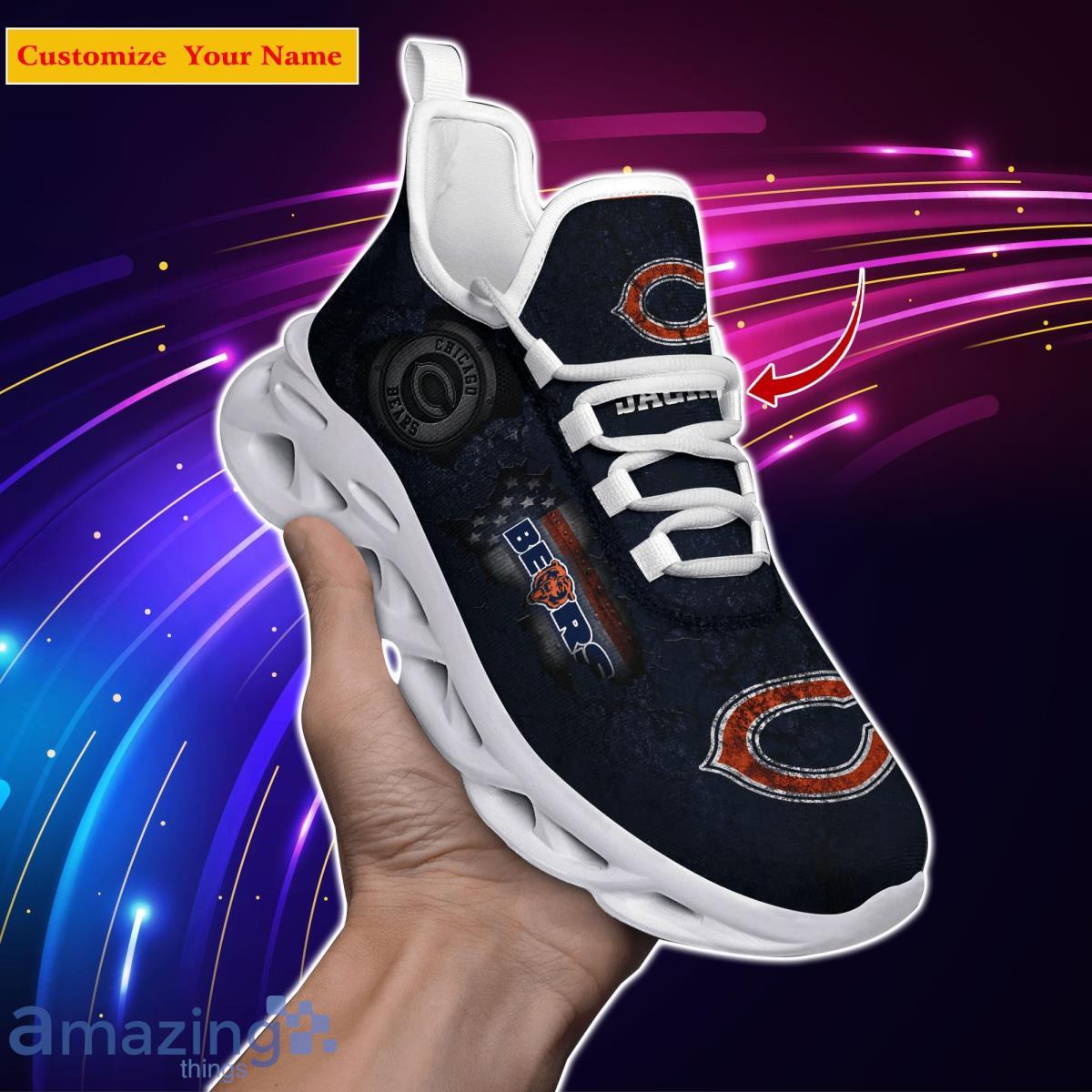 Chicago Bears Personalized Name NFL Max Soul Shoes Men And Women