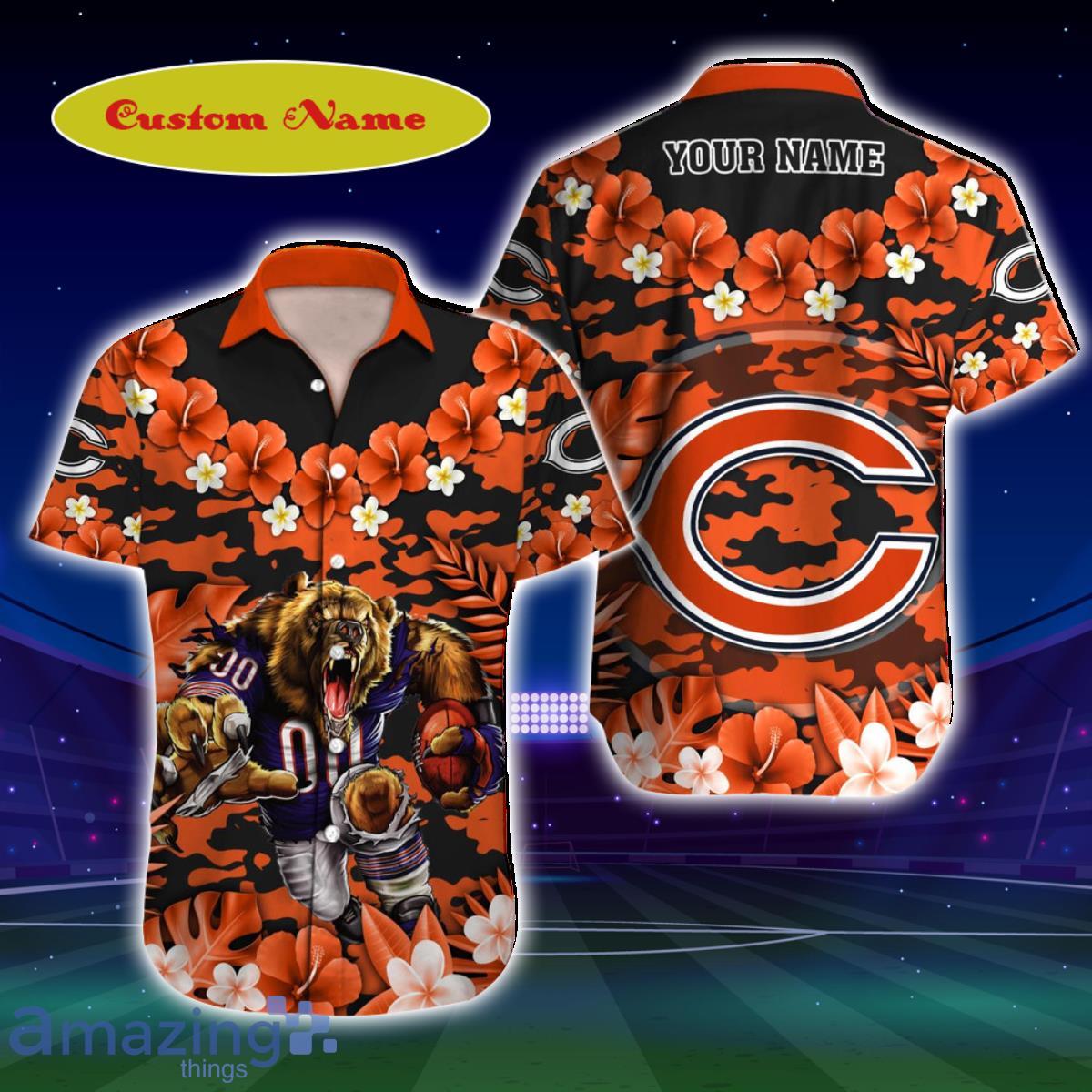 Chicago Bears NFL Custom Name Hawaiian Shirt Special Gift For Men