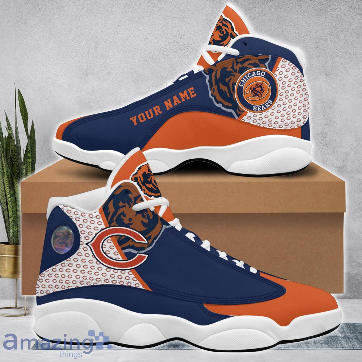 NFL Chicago Bears Custom Name Air Jordan 13 Shoes V4 –