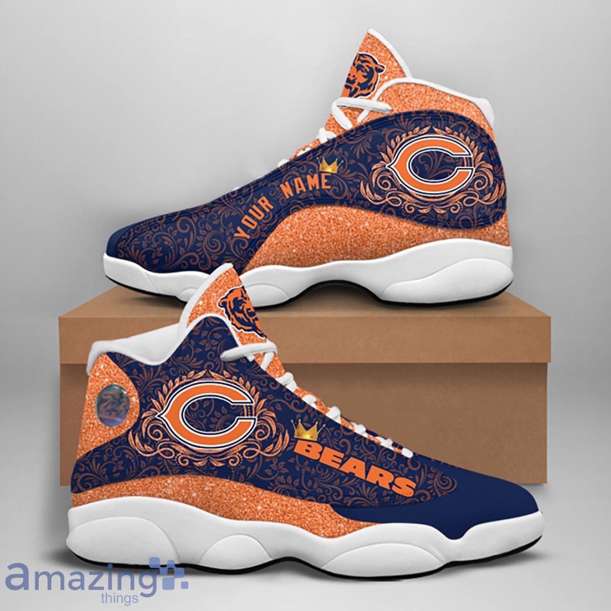 Chicago Chicago Bears Football Team Custom Name Air Jordan 13 Running Shoes  Unique Gift For Fans