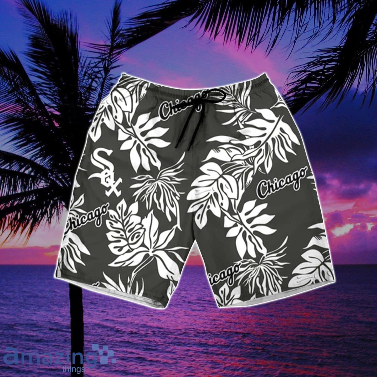 Chicago White Sox Tropical Flower Short Sleeve Hawaiian Shirt And