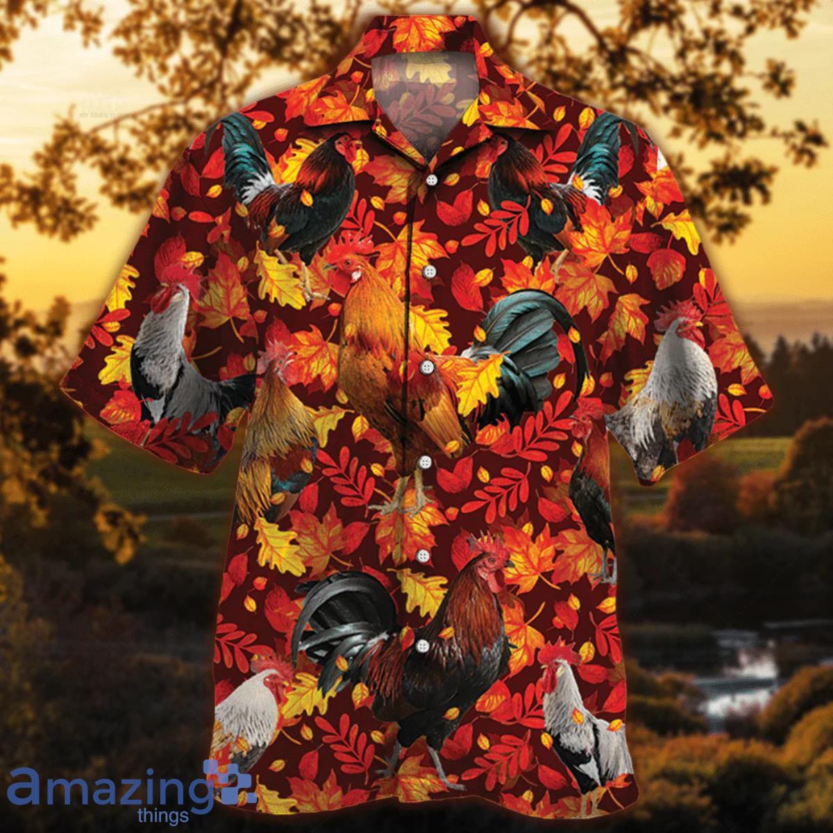 Chicken Red Leave Hawaiian Shirt Best Gift For Men And Women Product Photo 1