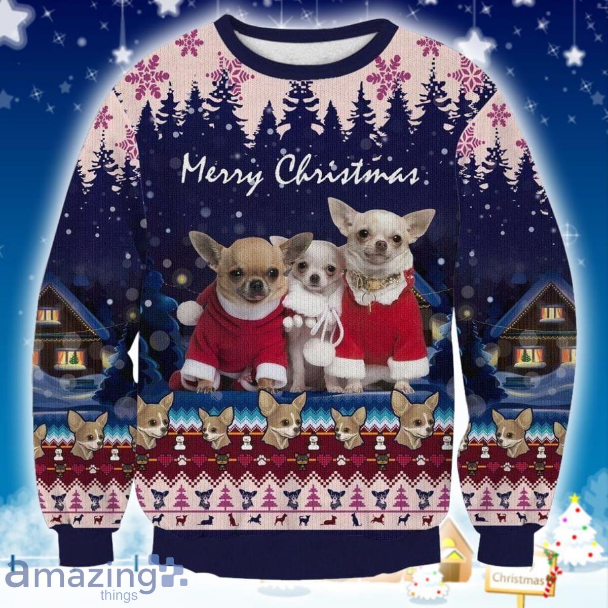Chihuahua 3D Sweater Ugly Christmas Sweater Best Gift For Men Women Product Photo 1