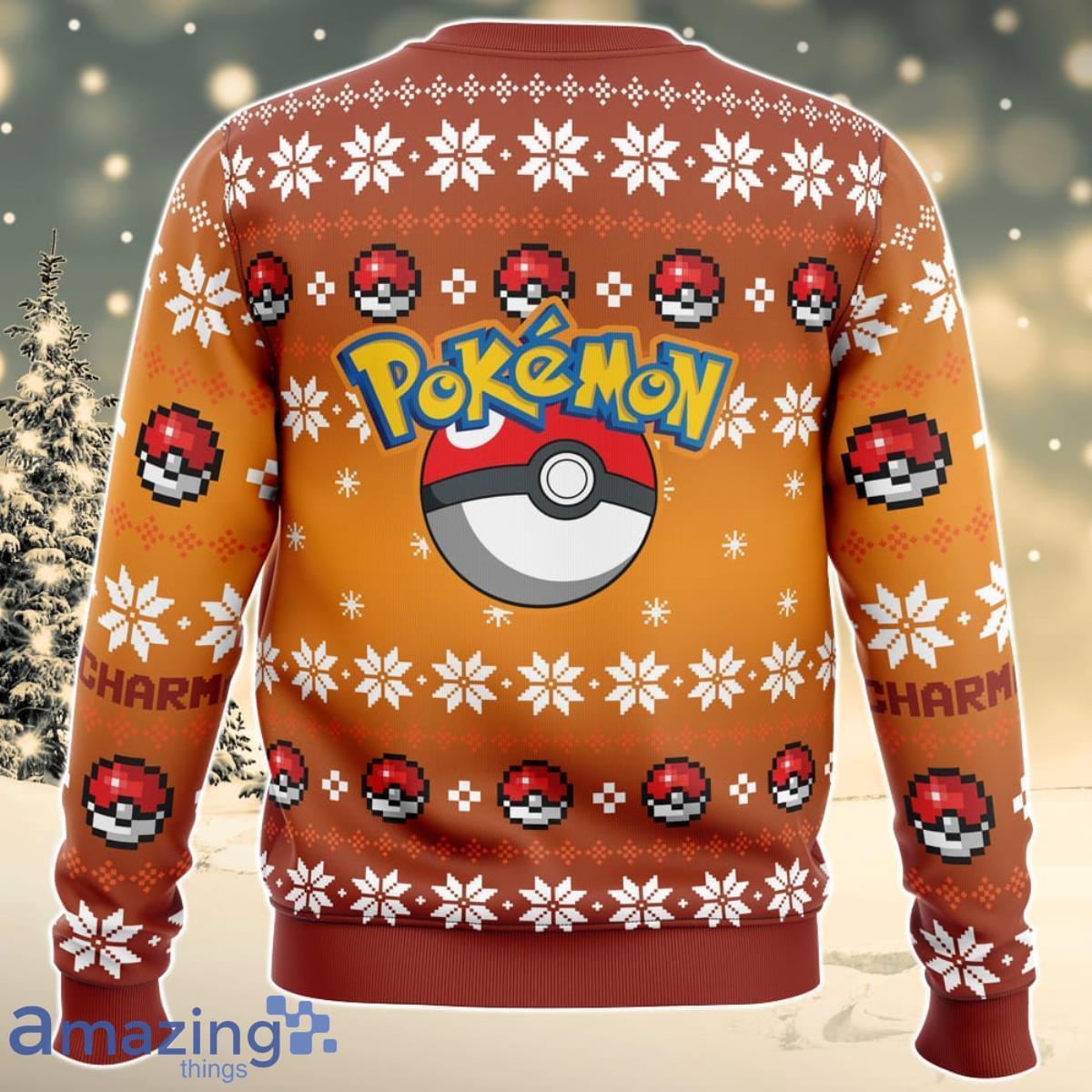 Christmas Charmander Pokemon Ugly Christmas Sweater For Men And Women Product Photo 2
