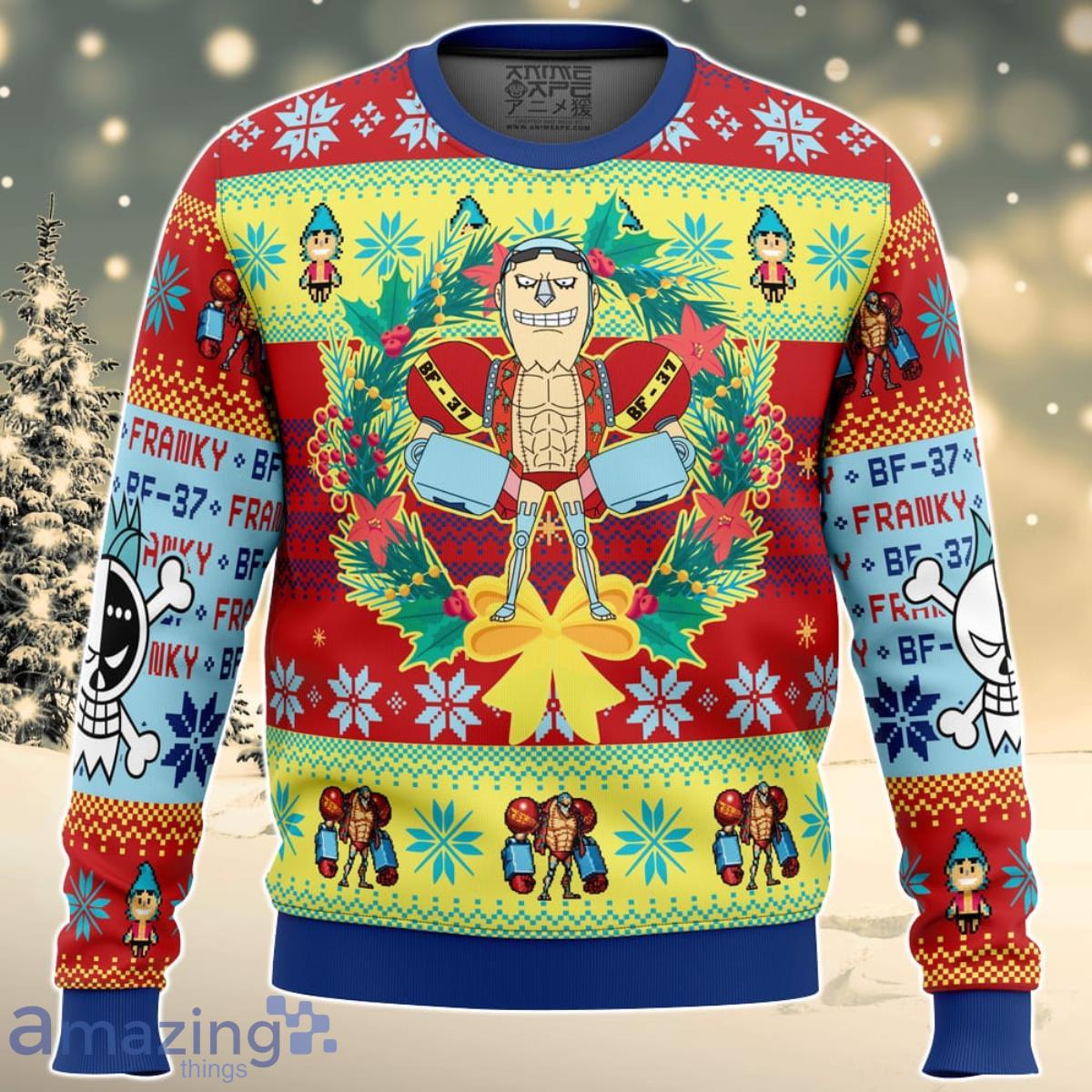 Christmas Franky One Piece Ugly Christmas Sweater For Men And Women Product Photo 1