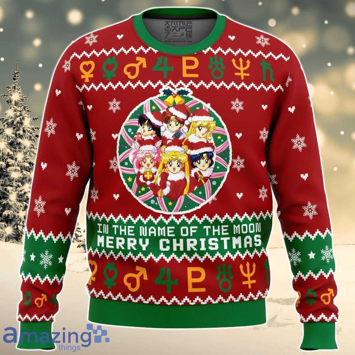 Christmas Sailor Guardians Sailor Moon Ugly Christmas Sweater For Men And Women Product Photo 1