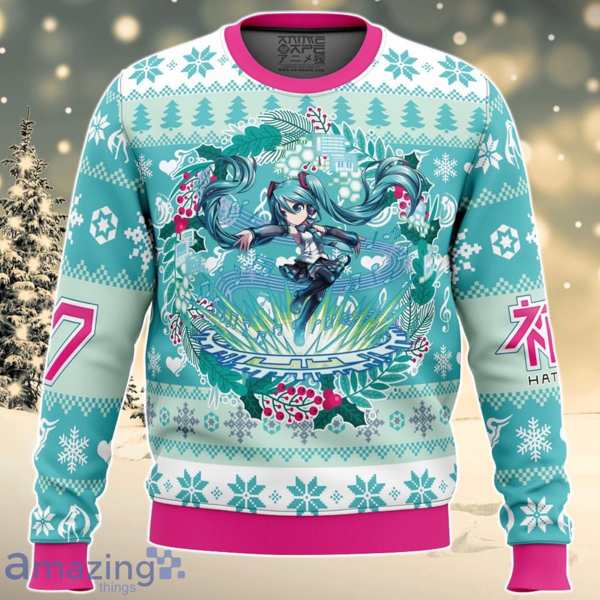 Christmas Symphony Hatsune Miku Ugly Christmas Sweater For Men And Women Product Photo 1