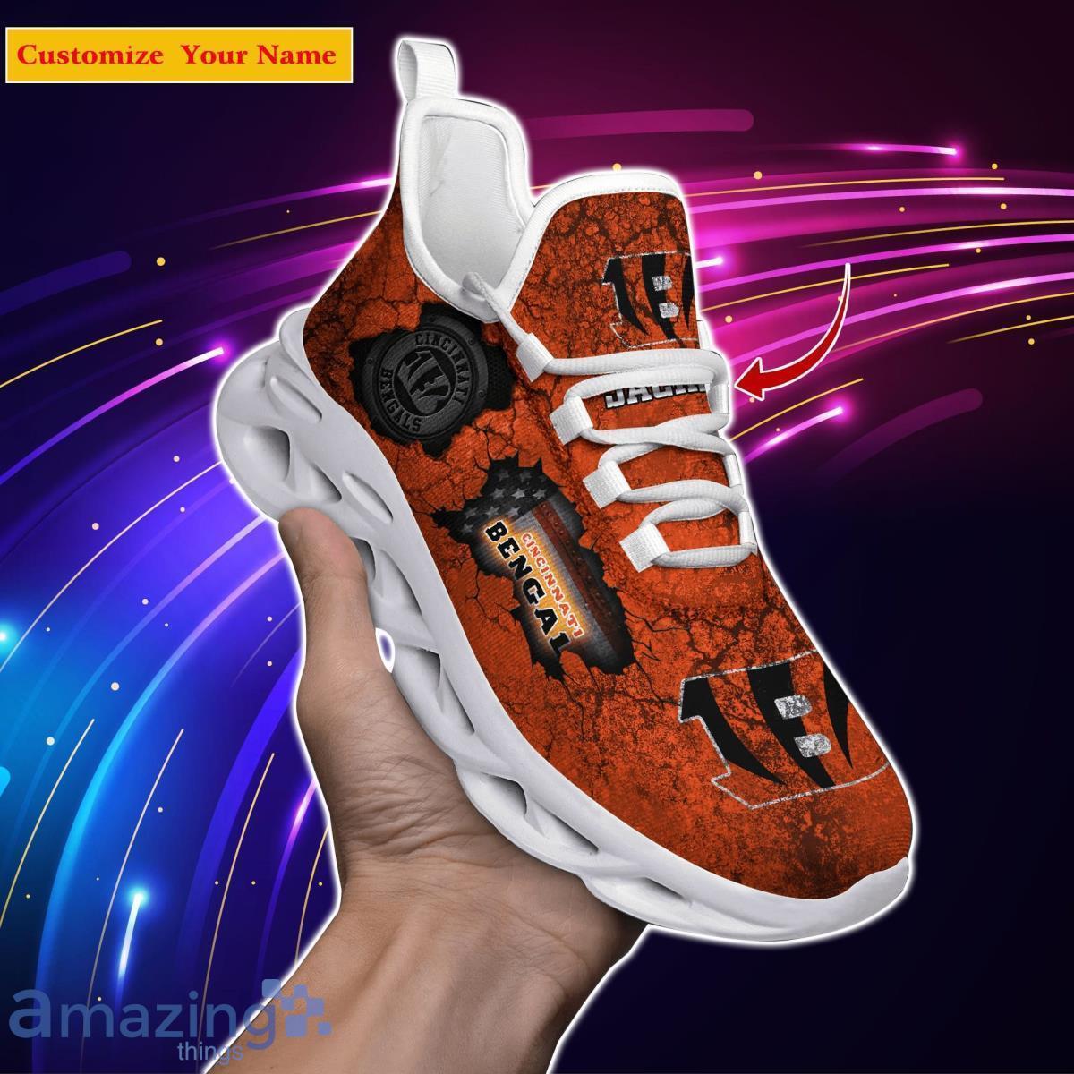 Cincinnati Bengals NFL Max Soul Shoes Custom Name Sneakers