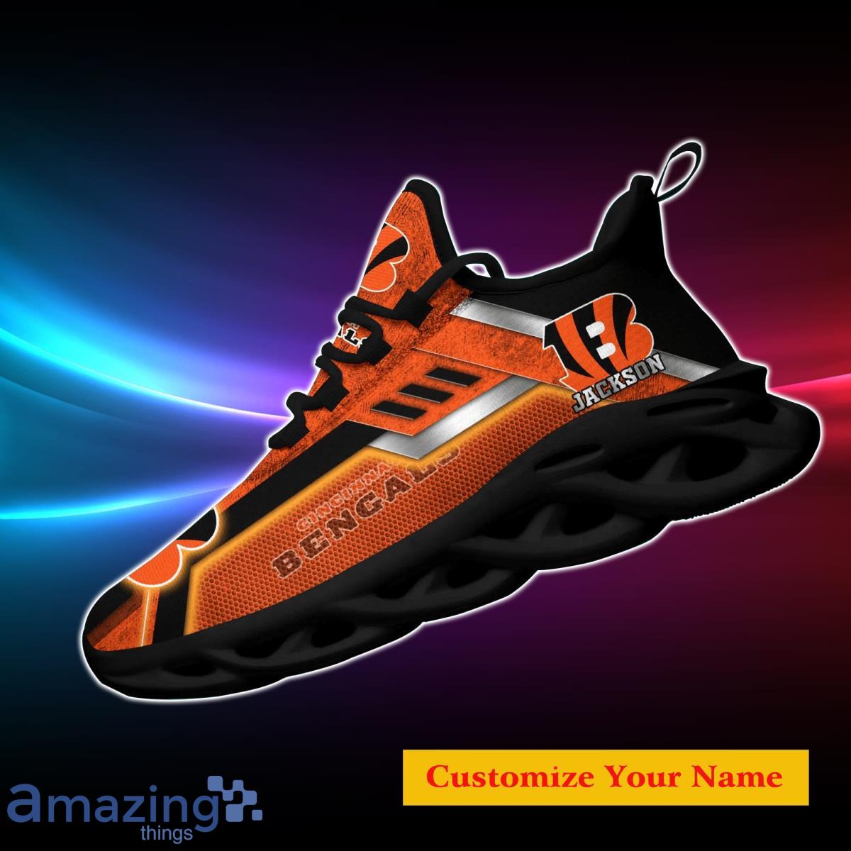 Cincinnati Bengals NFL Custom Name Max Soul Shoes Impressive Gift For Men  Women Fans