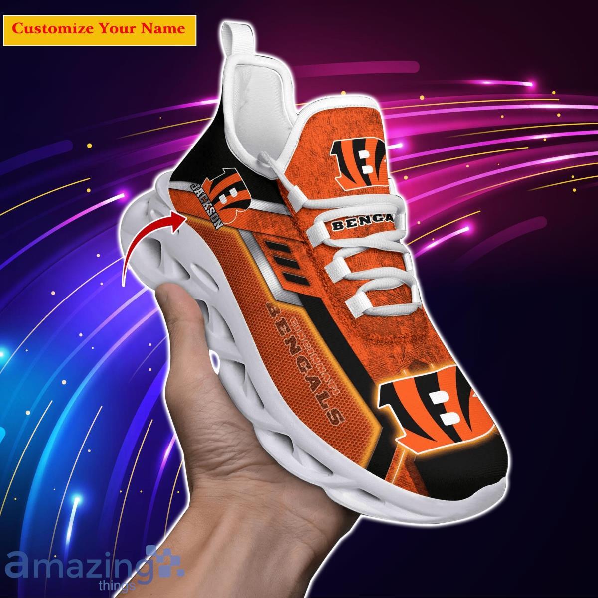 Cincinnati Bengals NFL Black Orange Max Soul Shoes