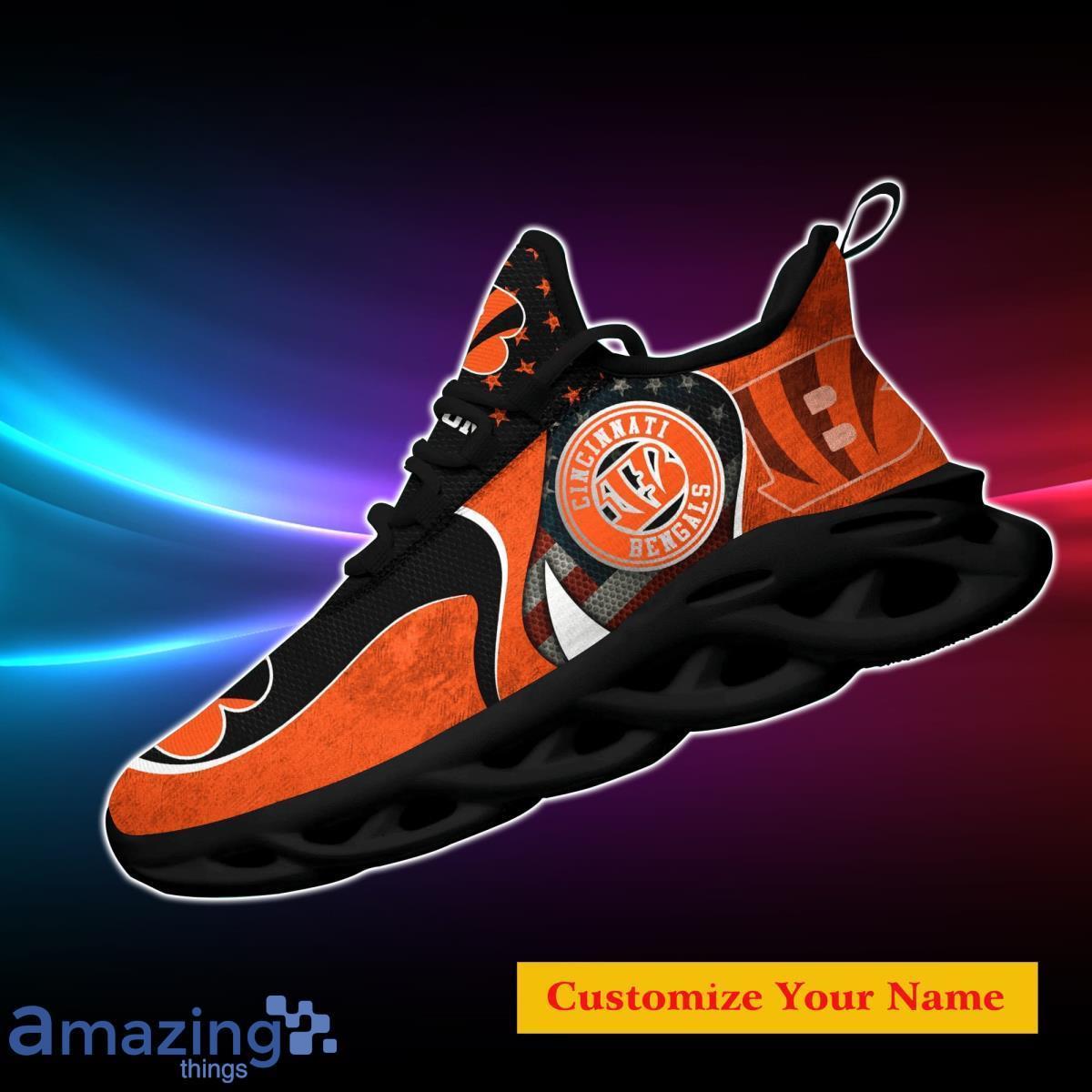 Men Women Running Shoes Customize Cincinnati Bengals NFL Fans