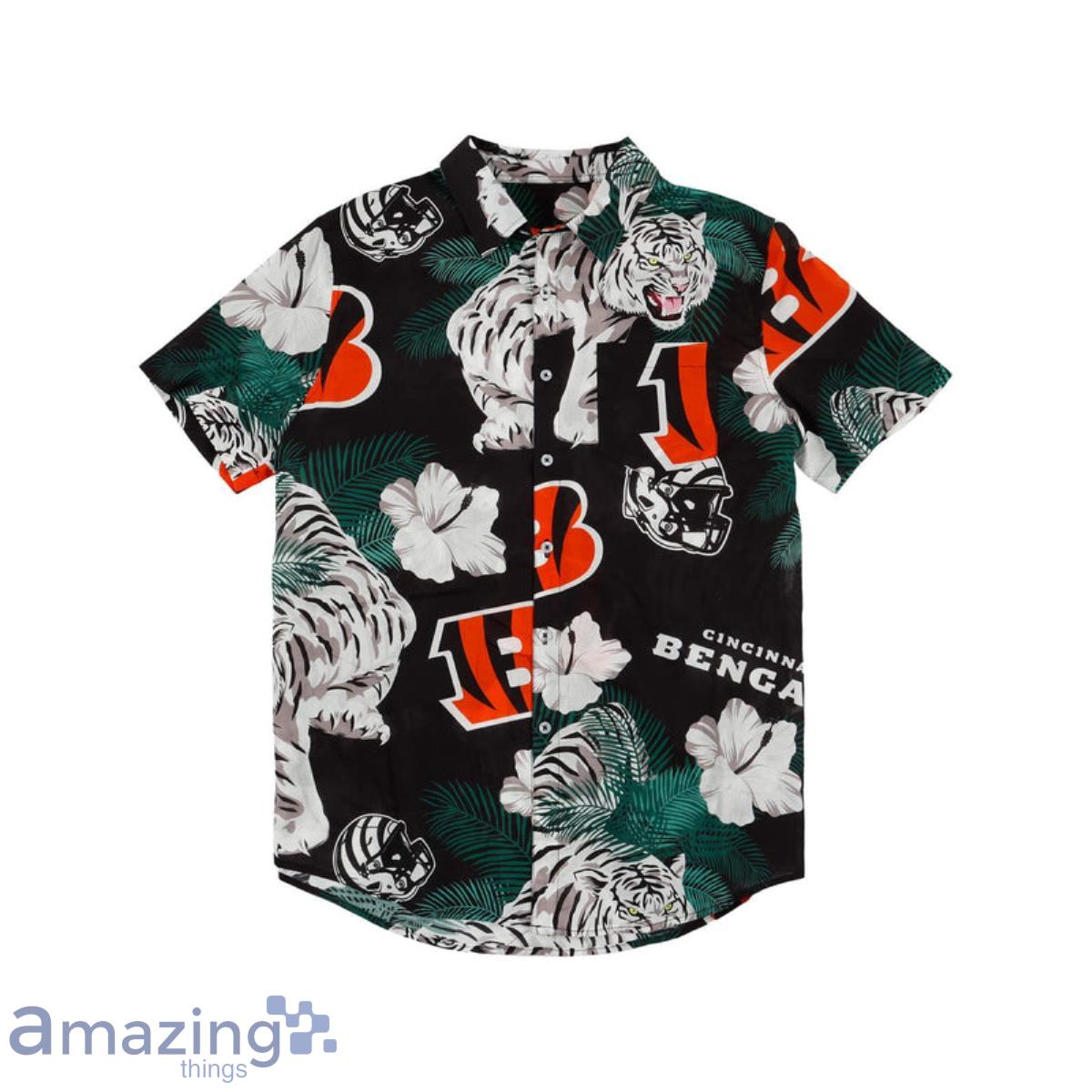 Cincinnati Bengals NFL White Stripe Floral Hawaiian Shirt Special Gift For  Fans