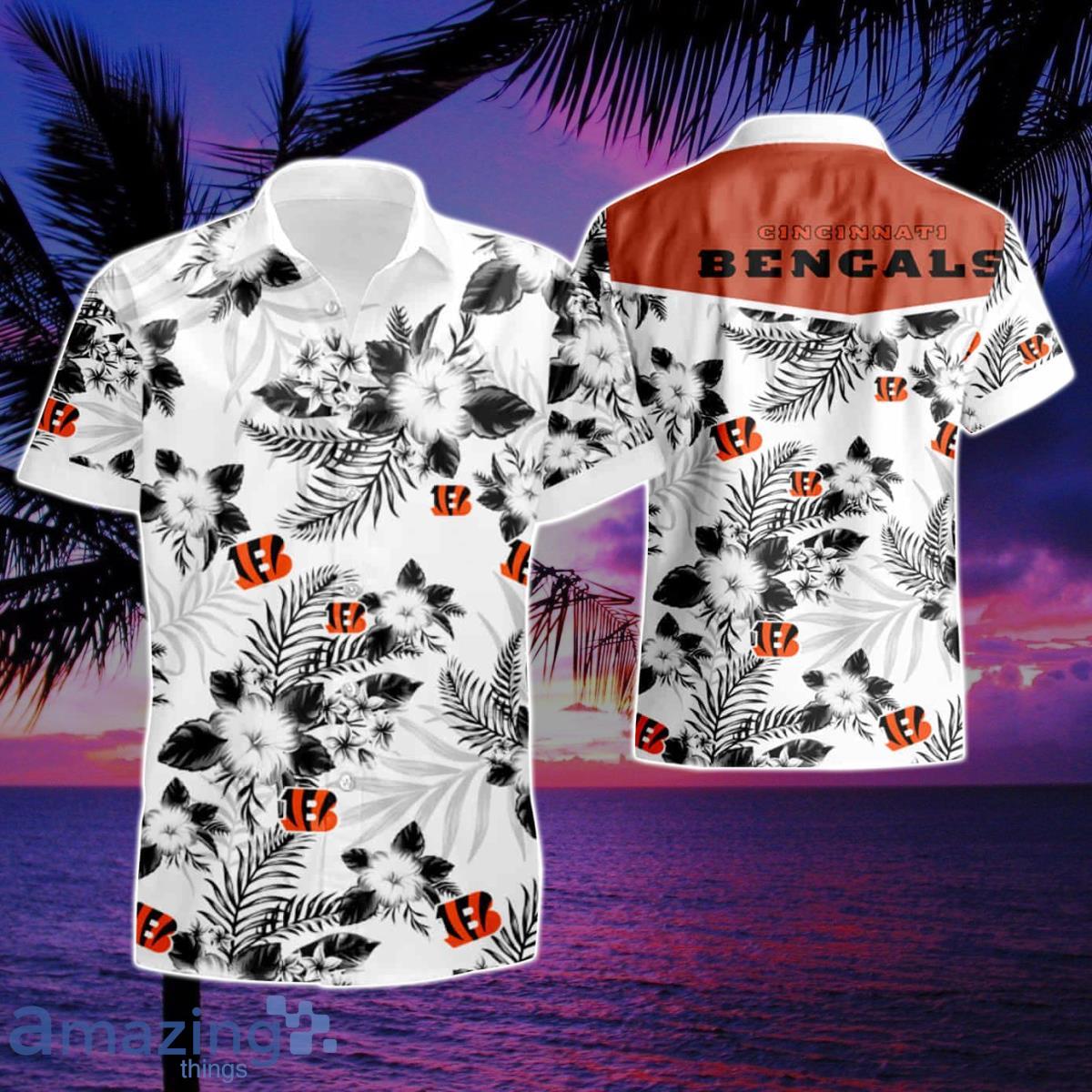 Cincinnati Bengals Mens Aloha Shirts Summer Hawaii Shirt Short Sleeve Beach  Tops