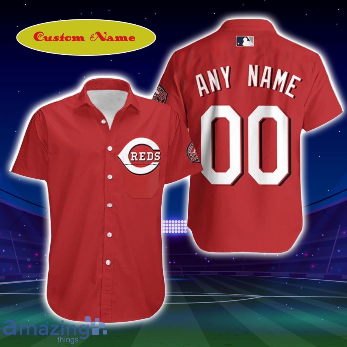Cincinnati Reds Any Name Red Jersey Custom Name Hawaiian Shirt Best Gift  For Men And Women Fans