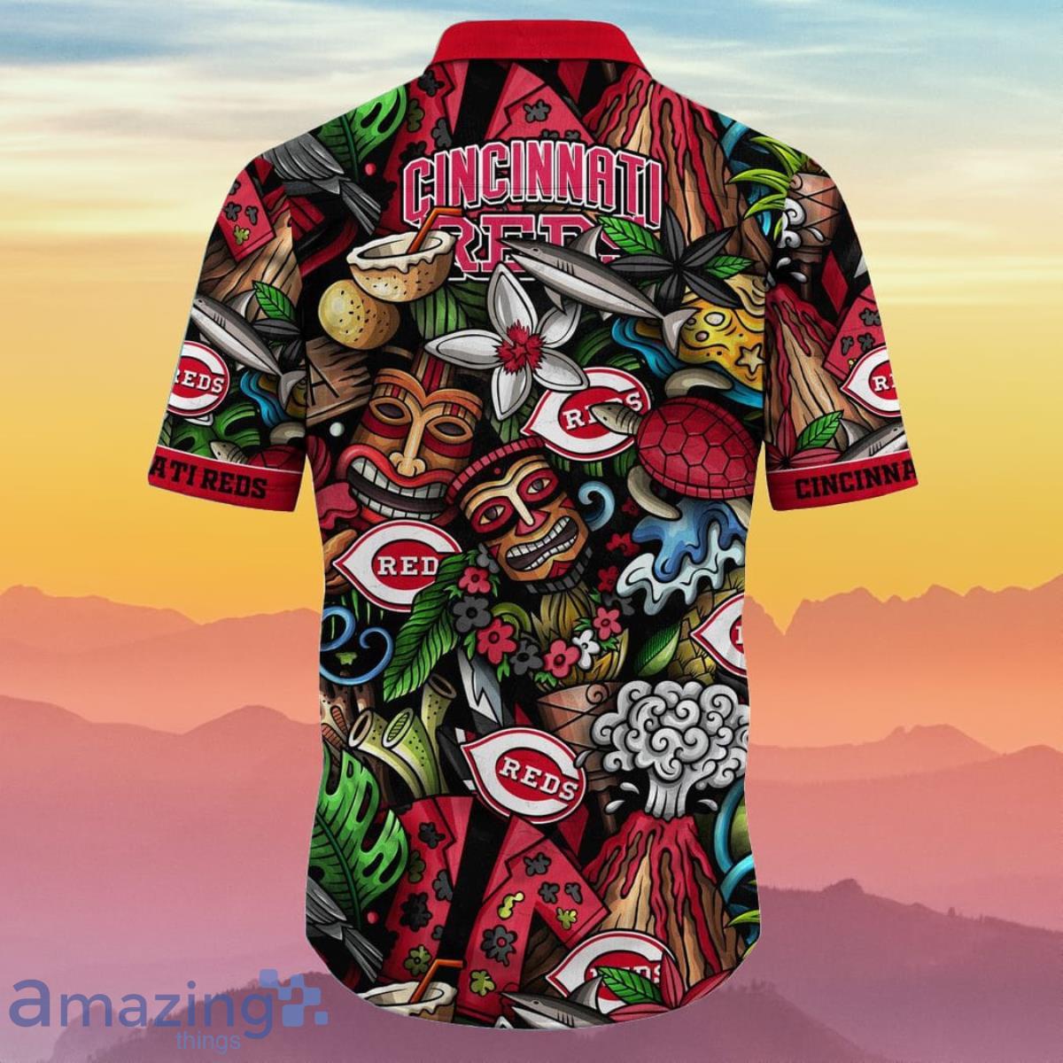 Cincinnati Reds 3D Hawaiian Shirts Flower Summer, Cincinnati Reds Hawaiian  Shirt