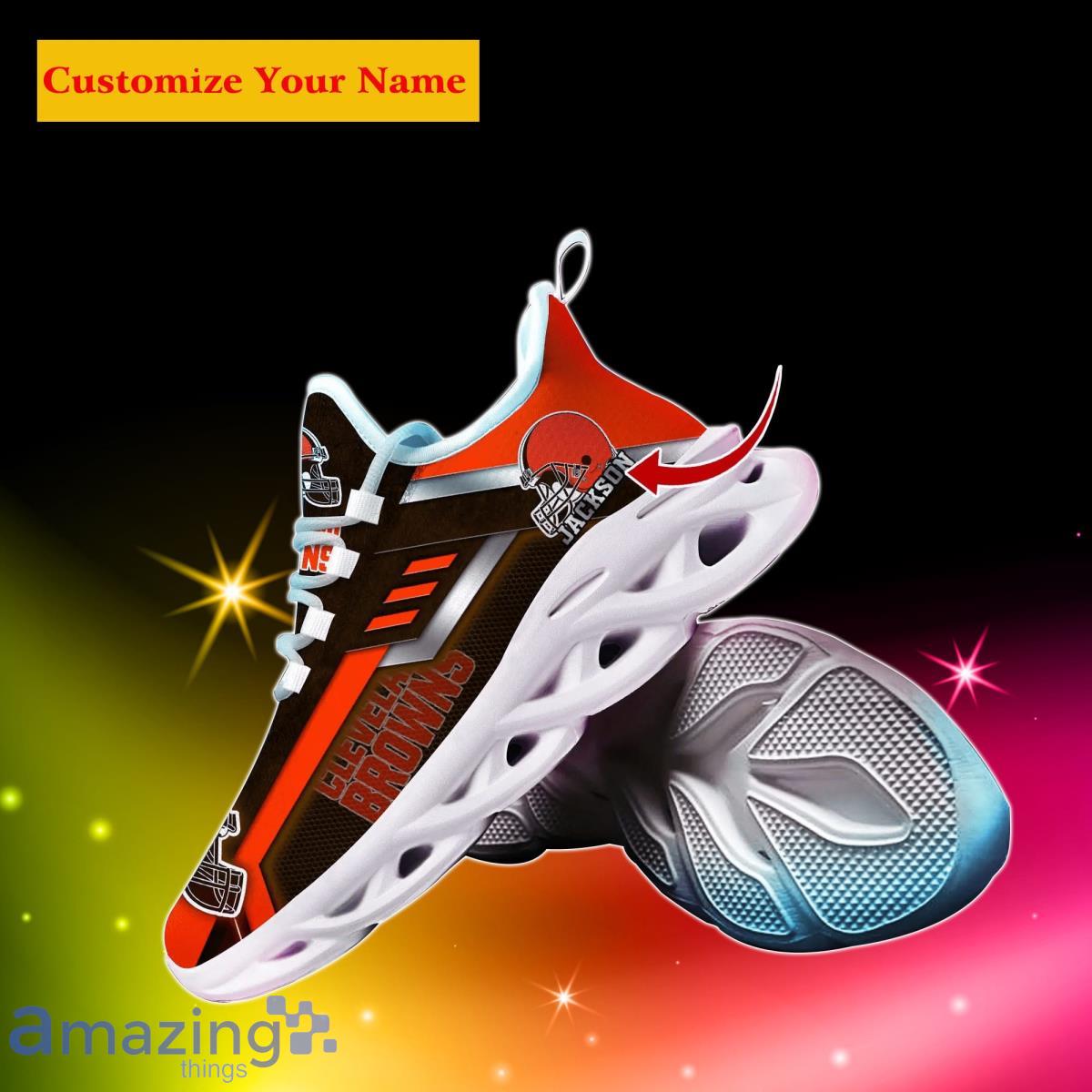 Cleveland Browns NFL Custom Name Max Soul Shoes Impressive Gift