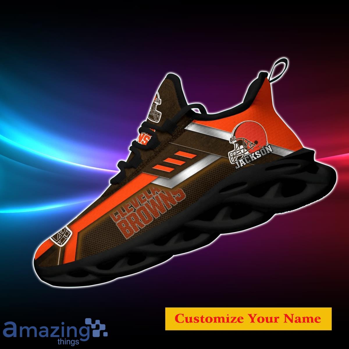 Cleveland Browns NFL Custom Name Max Soul Shoes Impressive Gift