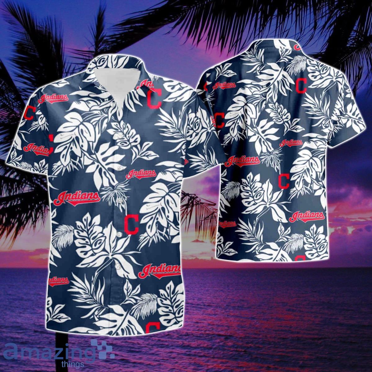 Cleveland Indians Logo Aloha Summer Beach Hawaiian Shirt And Short Product Photo 1