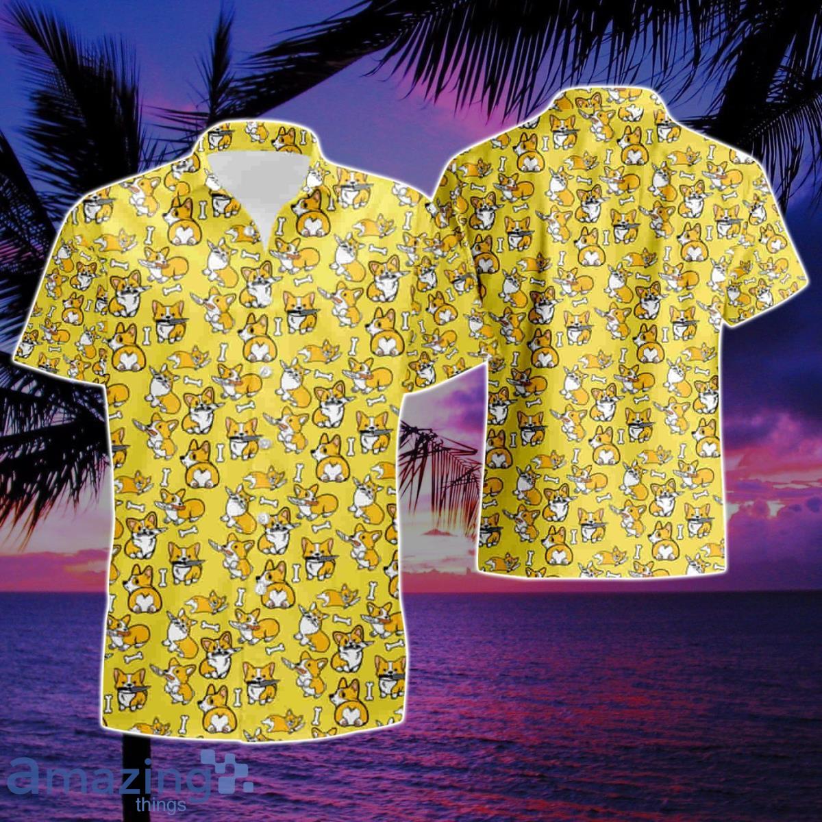 Corgi 26 Knife Yellow Hawaii Shirt 2023 Summer Shirt Product Photo 1