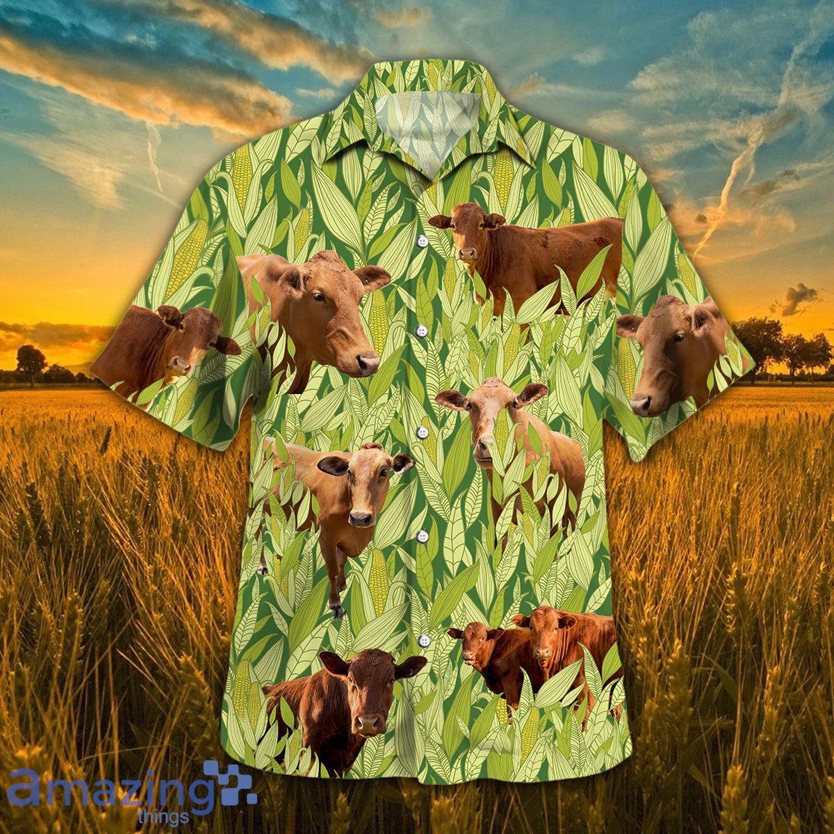 Cow In Green Corn Field Hawaiian Shirt For Men And Women Product Photo 1