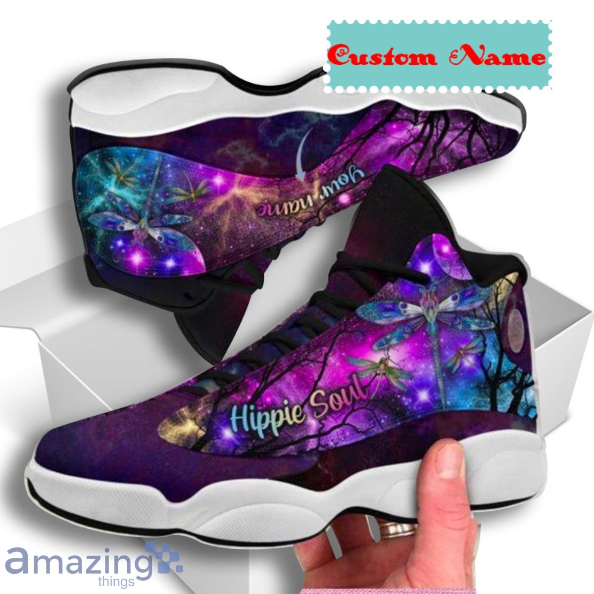 Customized Dragonfly Hippie Soul Air Jordan 13 Custom Name Sneakers Special  Gift For Men And Women