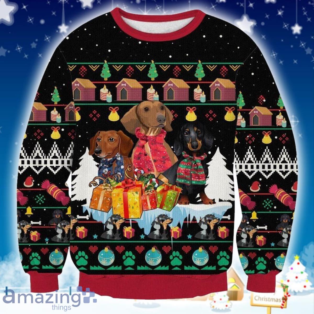Dachshund 3D Sweater Ugly Christmas Sweater Gift For Men Women Product Photo 1