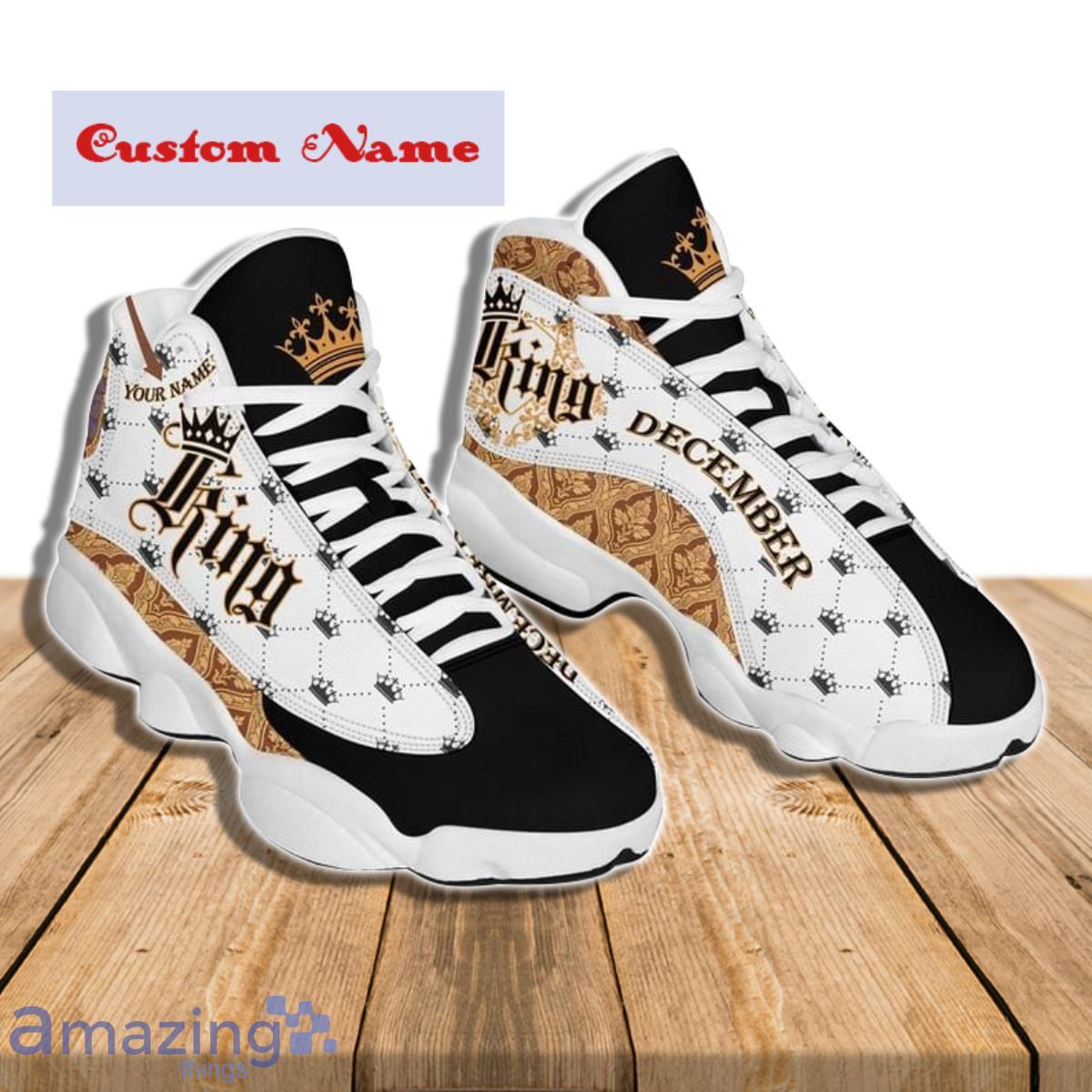 December King Air Jordan 13 Custom Name Sneakers Special Gift For Men And Women Product Photo 1