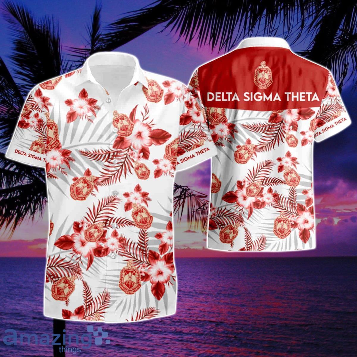 Delta Sigma Theta Summer Hawaiian Shirt And Short Product Photo 1