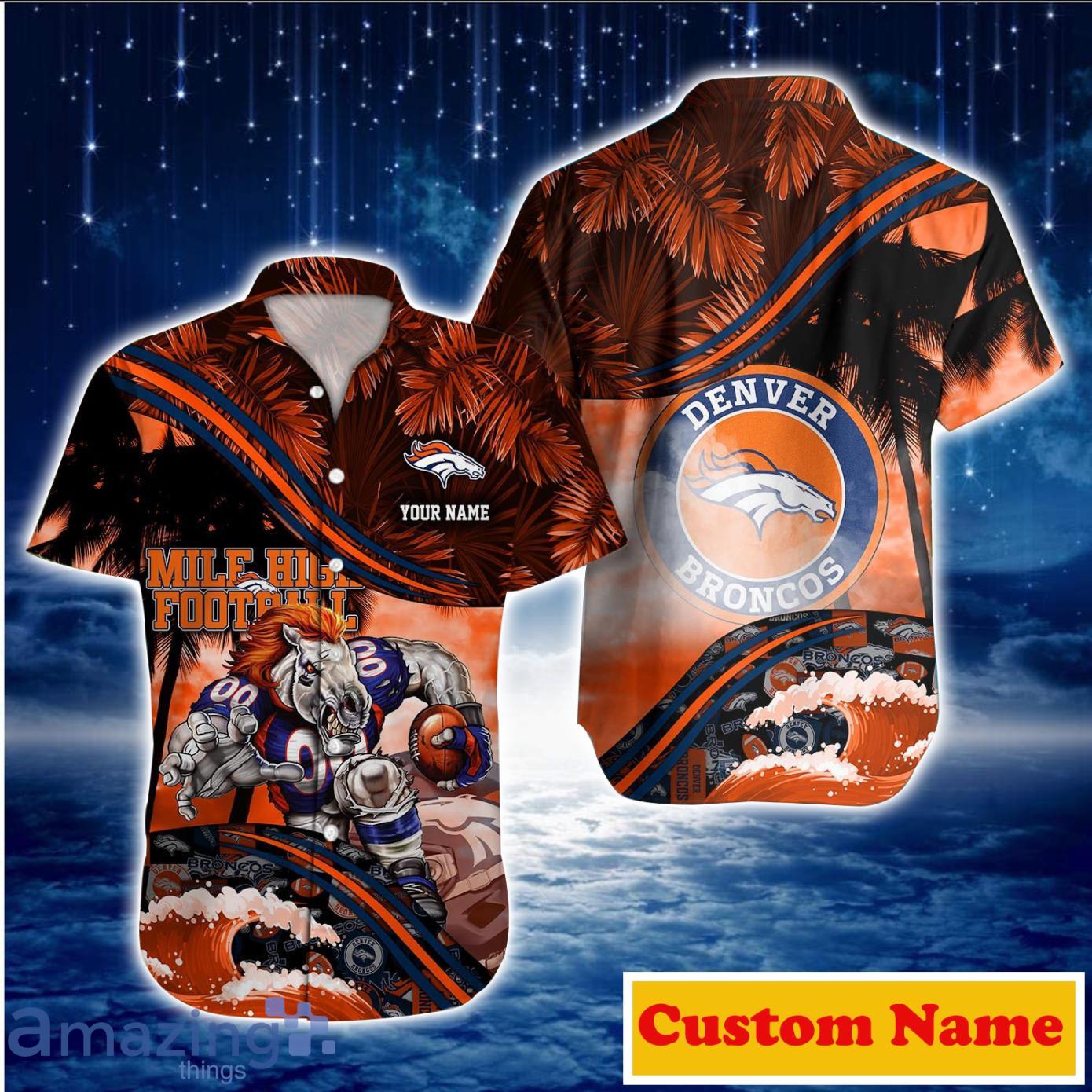 Denver Broncos Custom Name NFL Hawaiian Shirt And Shorts Gift For Men And  Women Fans - Banantees