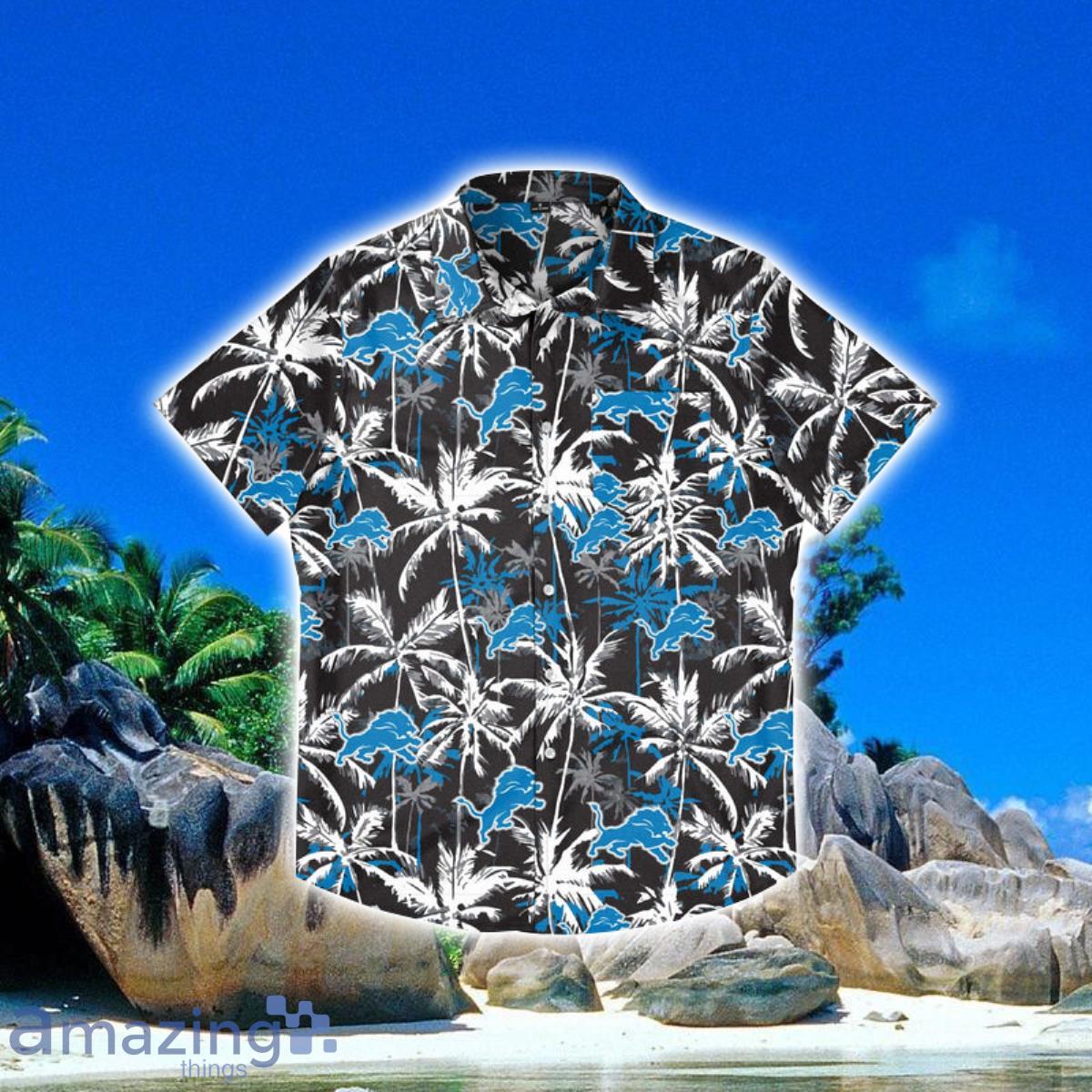Detroit Lions NFL Black Floral Hawaiian Shirt Special Gift For Fans Product Photo 1