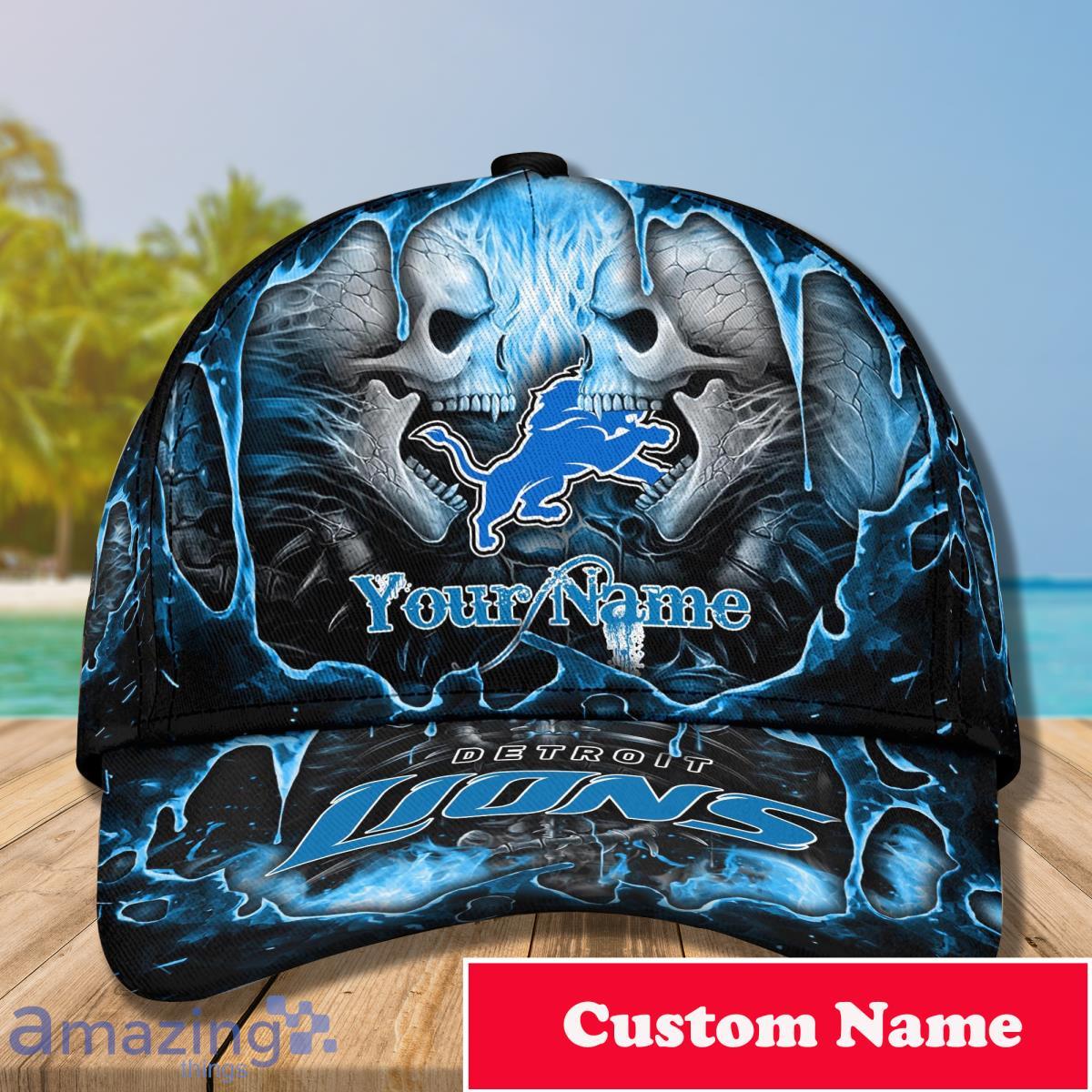 Detroit Lions Custom Name Classic 3D Cap NFL Lover Gift For Mens And For  Fans - Banantees