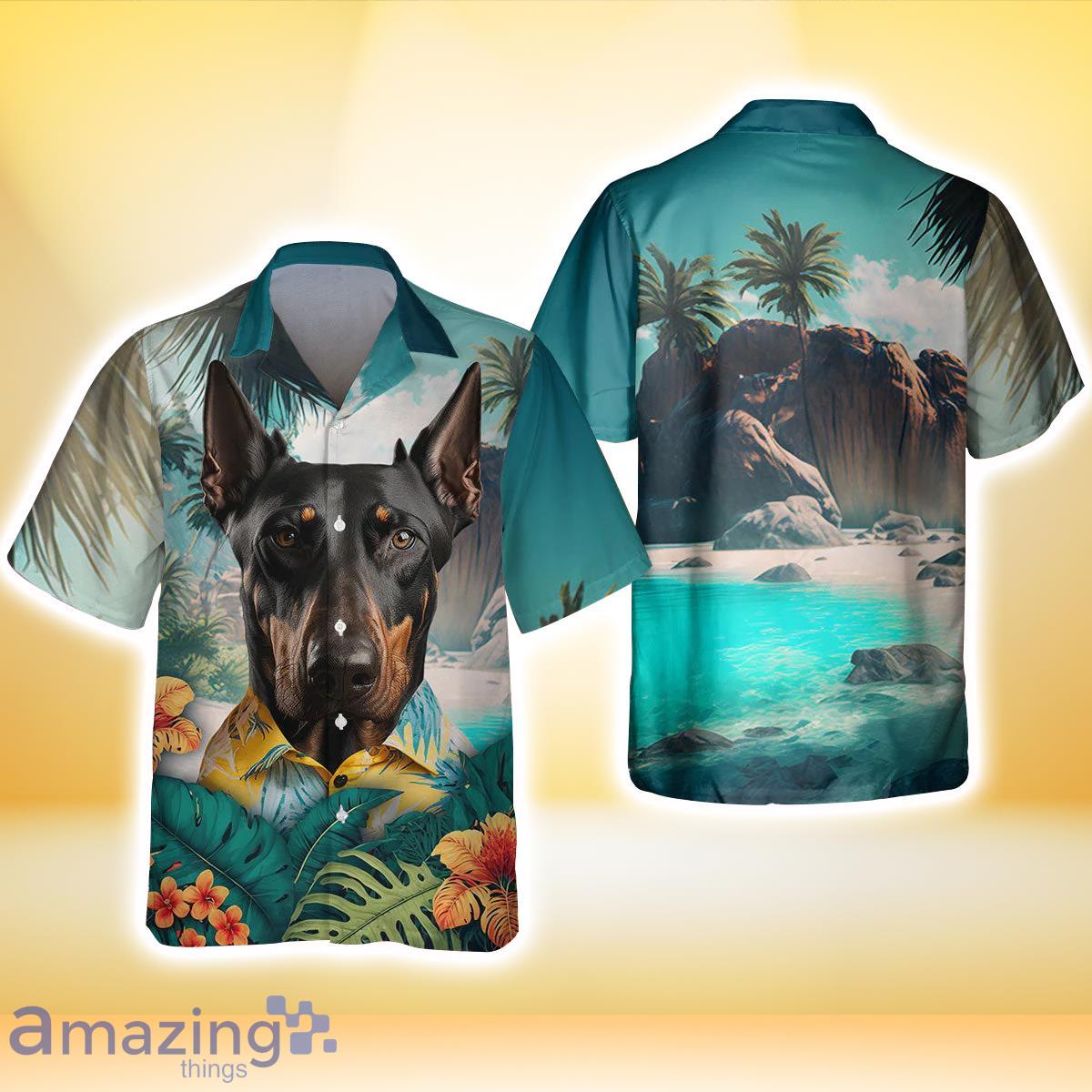 Doberman Pinscher All Print 3D Hawaiian Shirt For Men Women image Doberman Pinscher All Print 3D Hawaiian Shirt For Men Women Product Photo 3