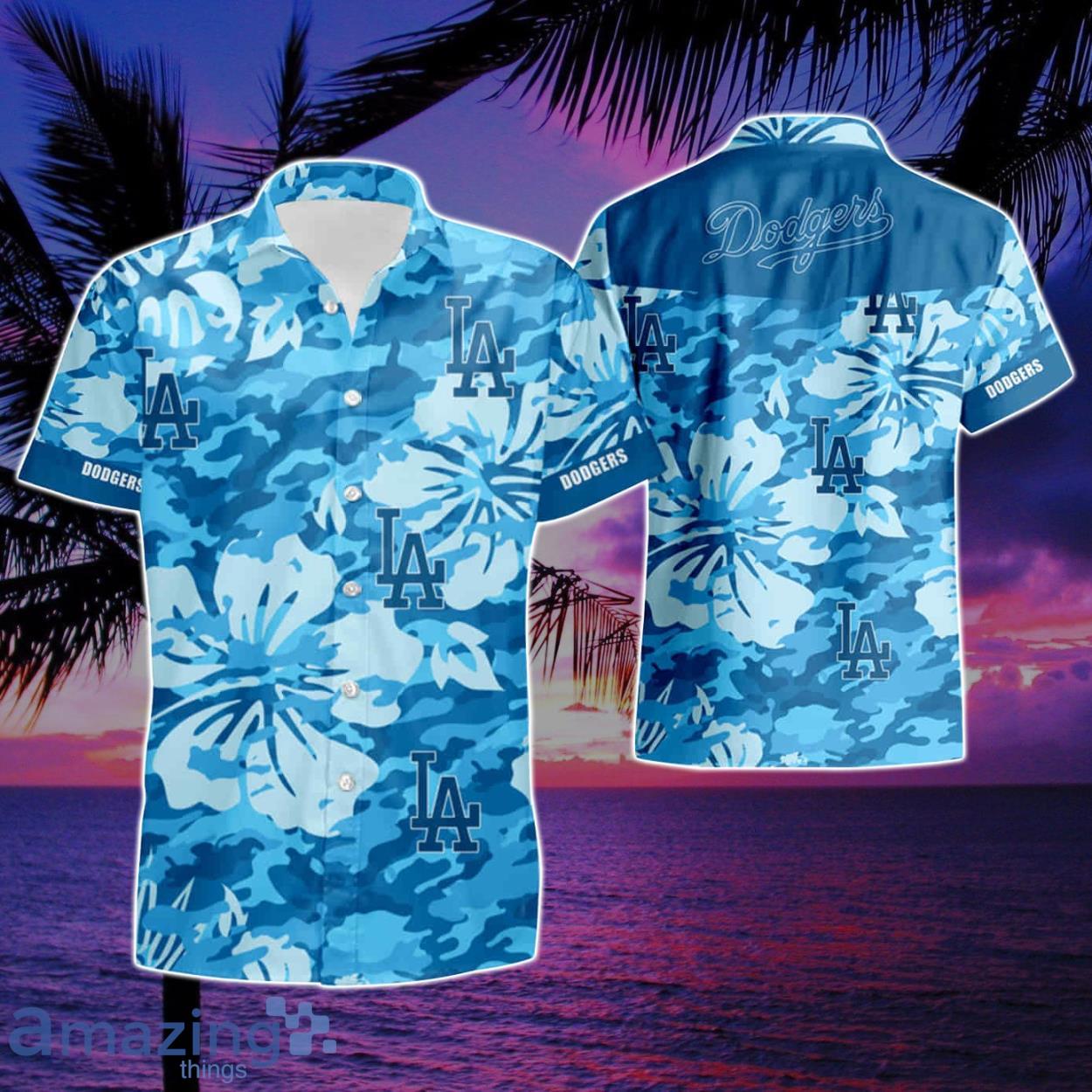 Dodgers Blue Summer Beach Hawaiian Shirt And Short
