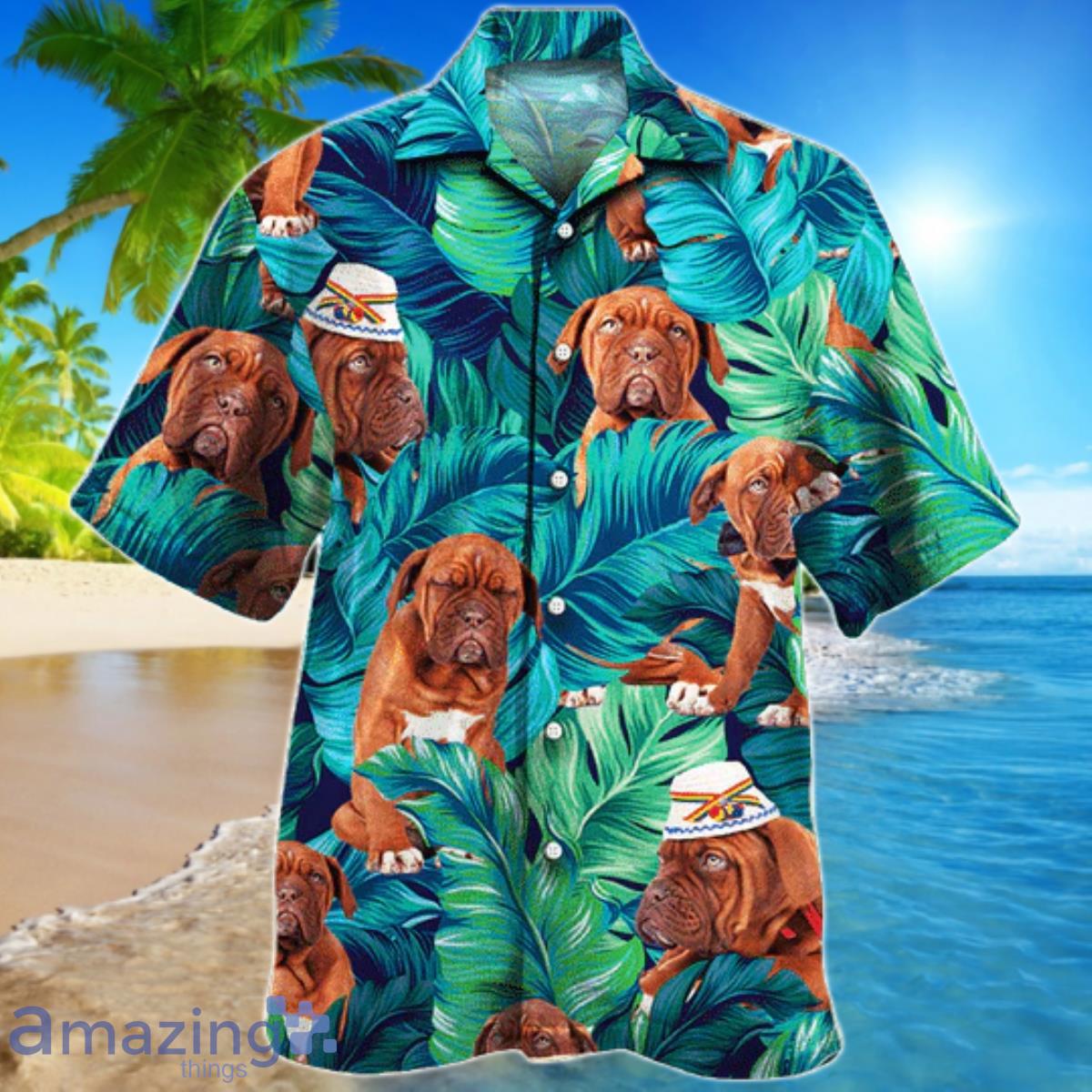 Dogue de Bordeaux Dog Lovers Hawaiian Shirt For Men And Women Product Photo 1