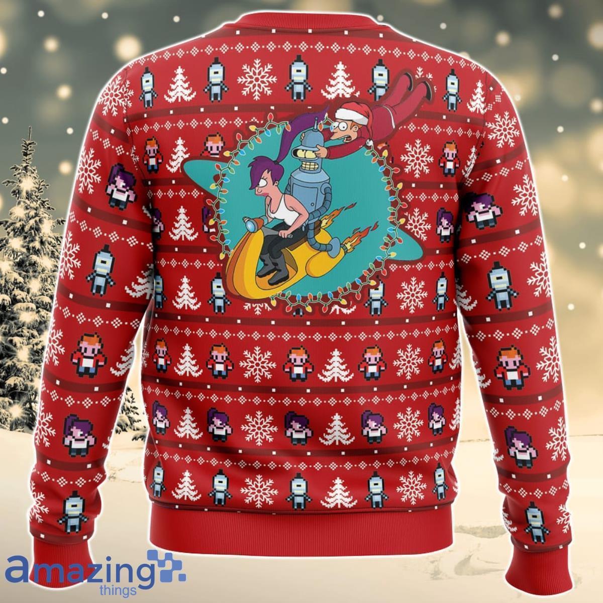 Fa La La La Futurama Ugly Christmas Sweater Best Gift For Men And Women image Fa-La-La-La Futurama Ugly Christmas Sweater Best Gift For Men And Women Product Photo 2