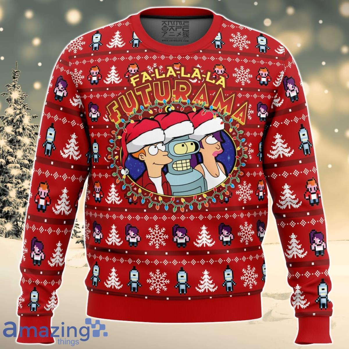 Fa-La-La-La Futurama Ugly Christmas Sweater For Men And Women Product Photo 1