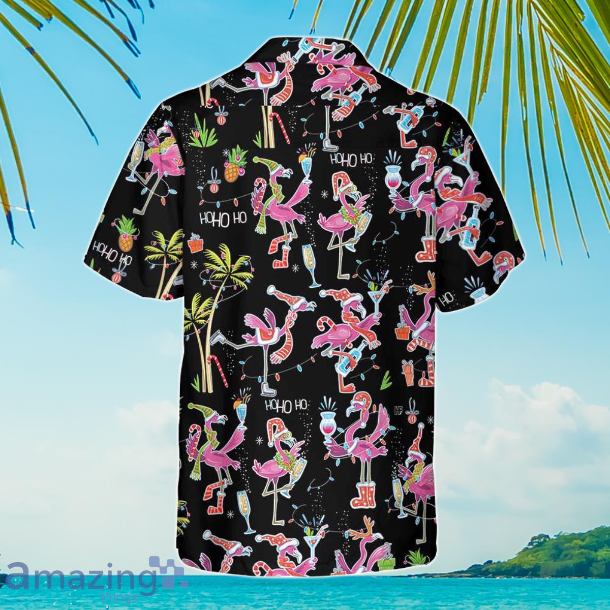 Funny Christmas Flamingo Hawaiian Shirt Best Xmas Gift For Men And Women image Funny Christmas Flamingo Hawaiian Shirt Best Xmas Gift For Men And Women Product Photo 2
