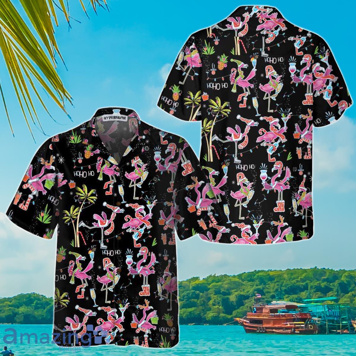 Funny Christmas Flamingo Hawaiian Shirt Best Xmas Gift For Men And Women Product Photo 1