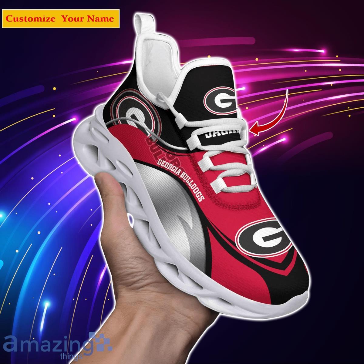 Georgia Bulldogs NCAA1 Custom Name Max Soul Shoes Unique Gift For Men Women Fans Product Photo 1