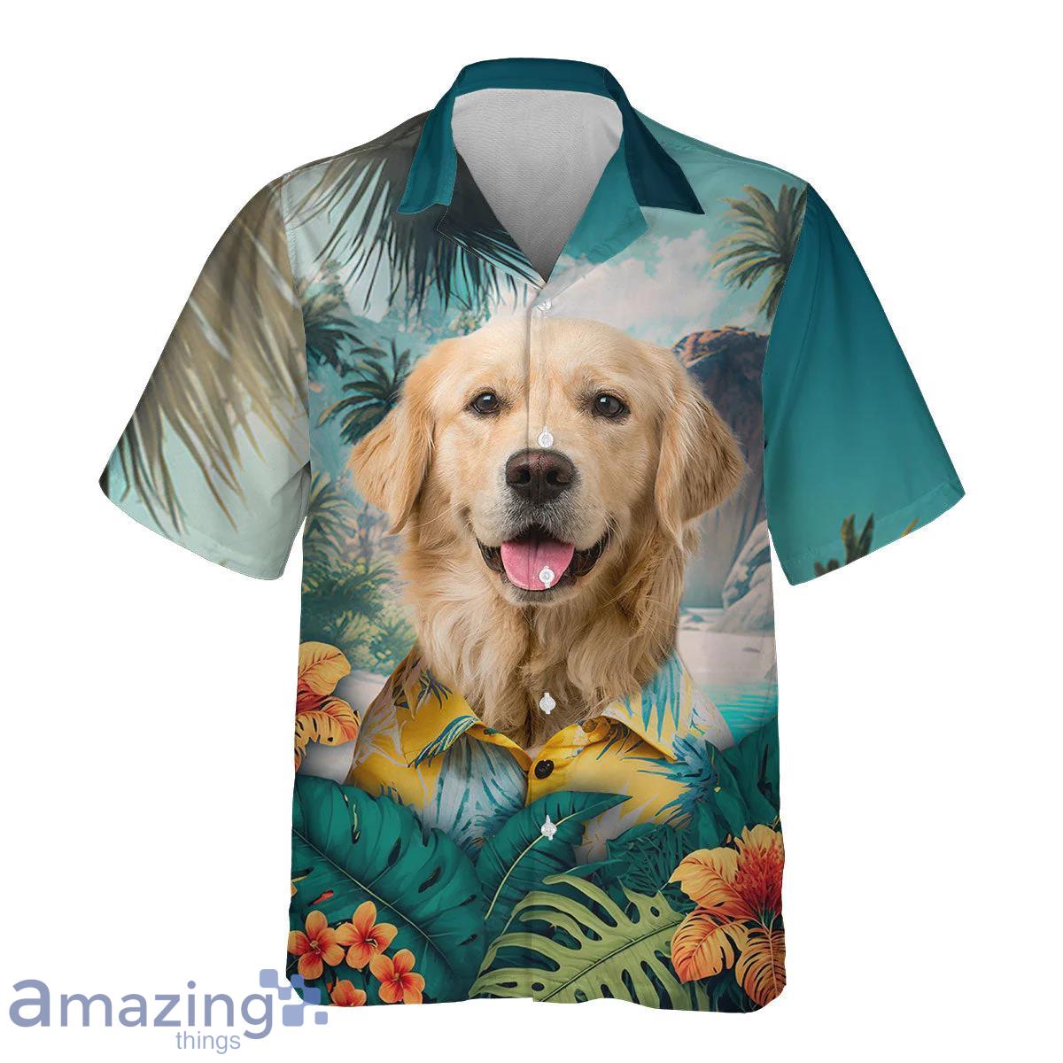 Golden Retriever All Print 3D Hawaiian Shirt Best Gift For Dog Lovers image Golden Retriever All Print 3D Hawaiian Shirt Best Gift For Dog Lovers Product Photo 2
