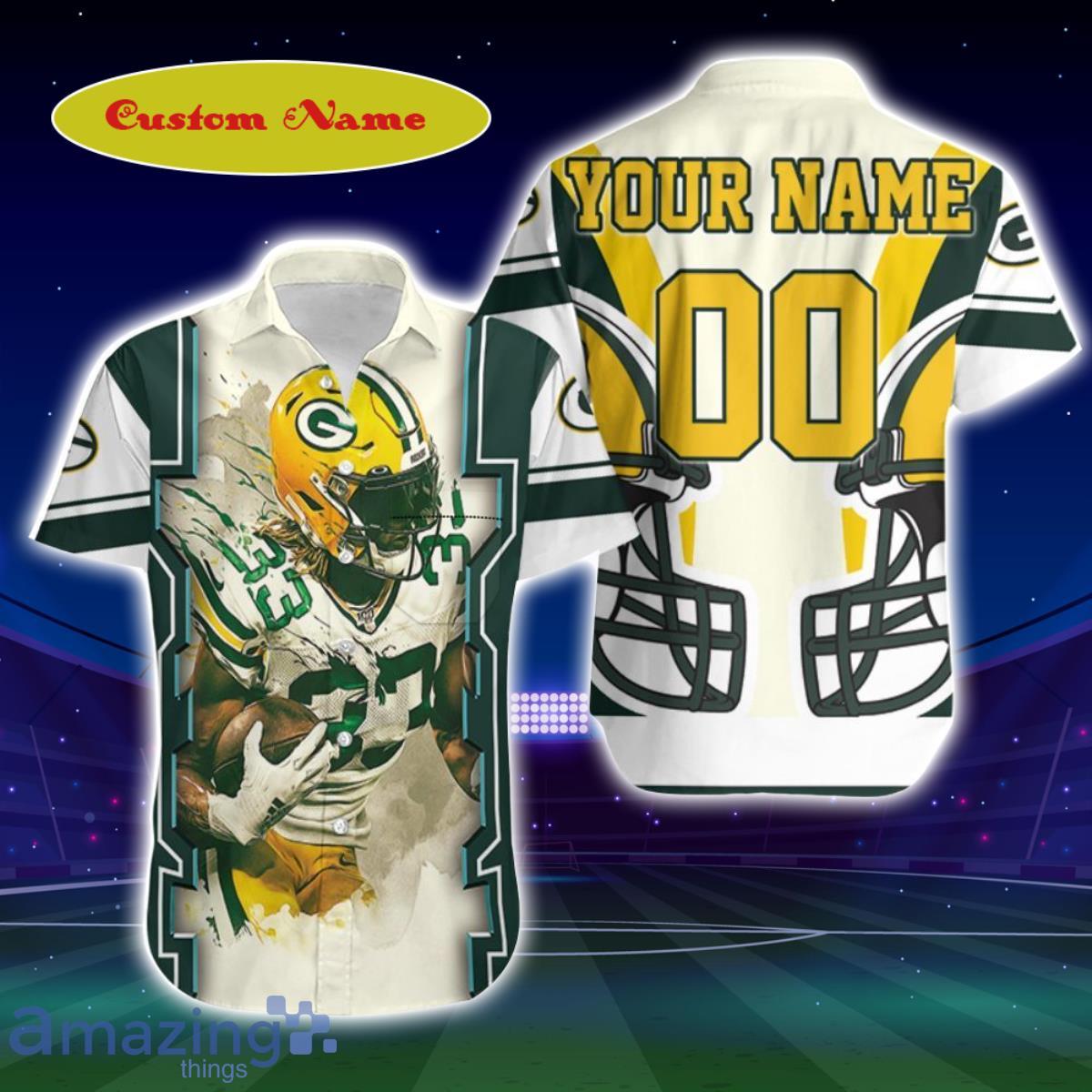 Green Bay Packers Aaron Jones 33 Custom Name Hawaiian Shirt For Men And  Women Best Gift For Fans