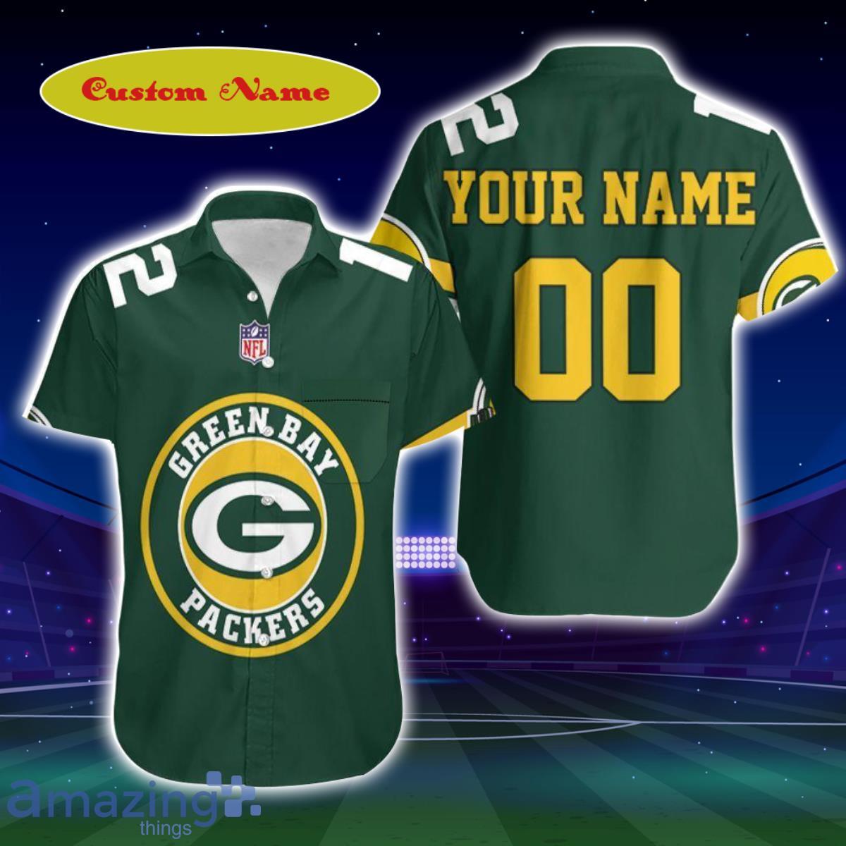 Green Bay Packers Aaron Rodgers 12 3D Custom Name Hawaiian Shirt Best Gift  For Men And Women
