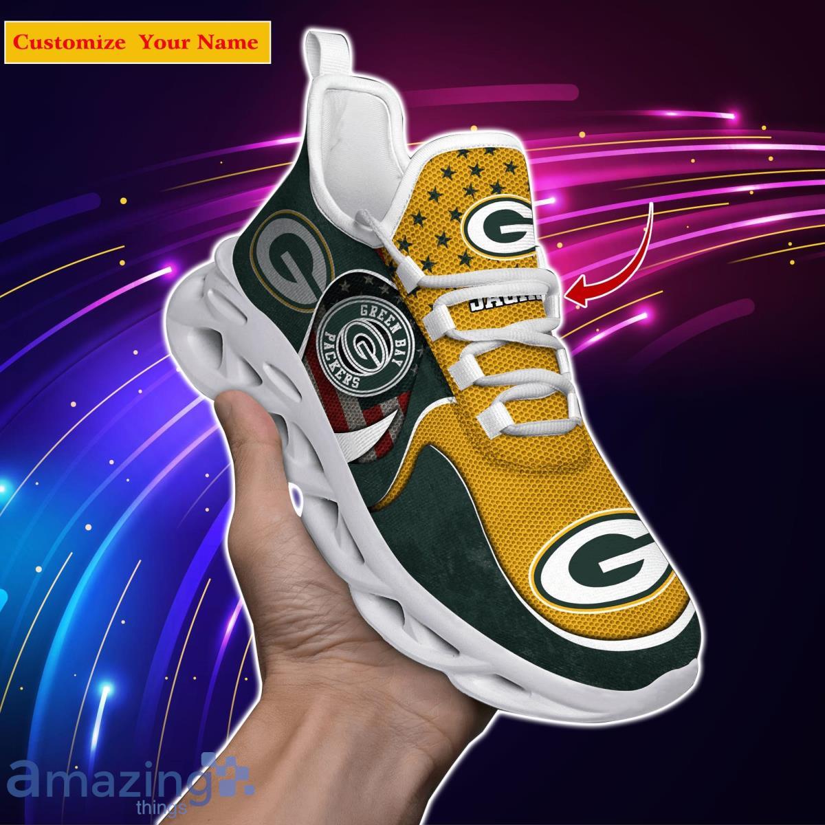 Green Bay Packers NFL Clunky Sneakers Custom Name Sport Max Soul