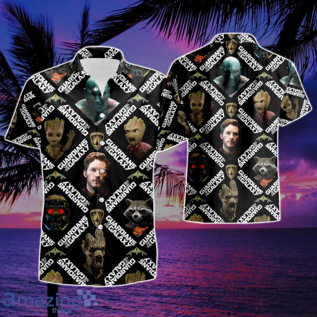 Guardians Of The Galaxy Summer All Over Printed Summer Beach Hawaiian Shirt And Short Product Photo 1