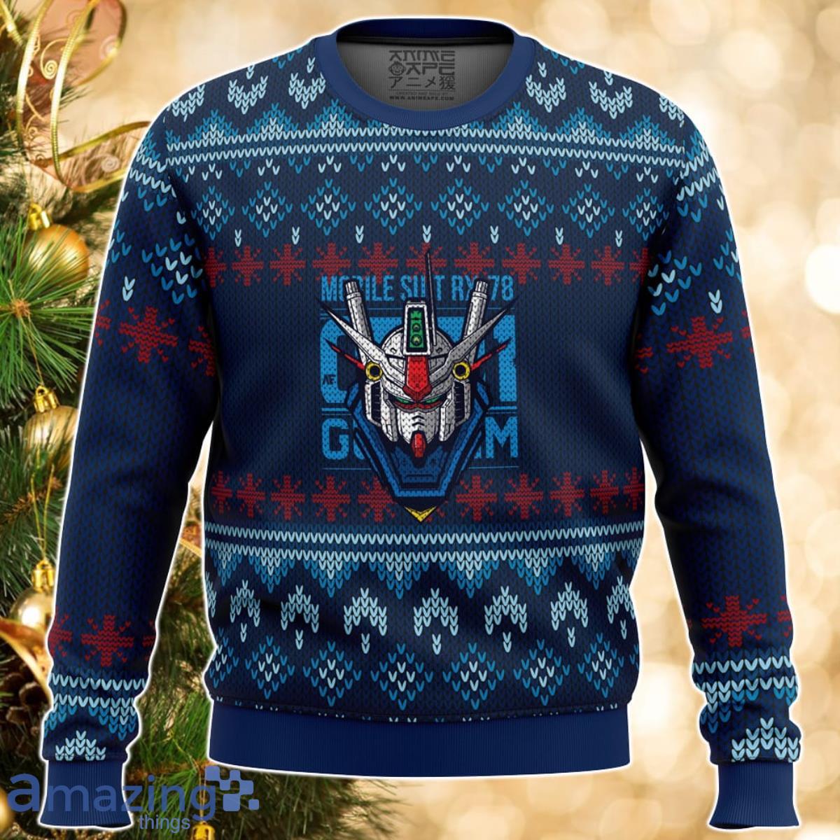 Gundam Ugly Christmas Sweater Great Gift For Men Women Product Photo 1