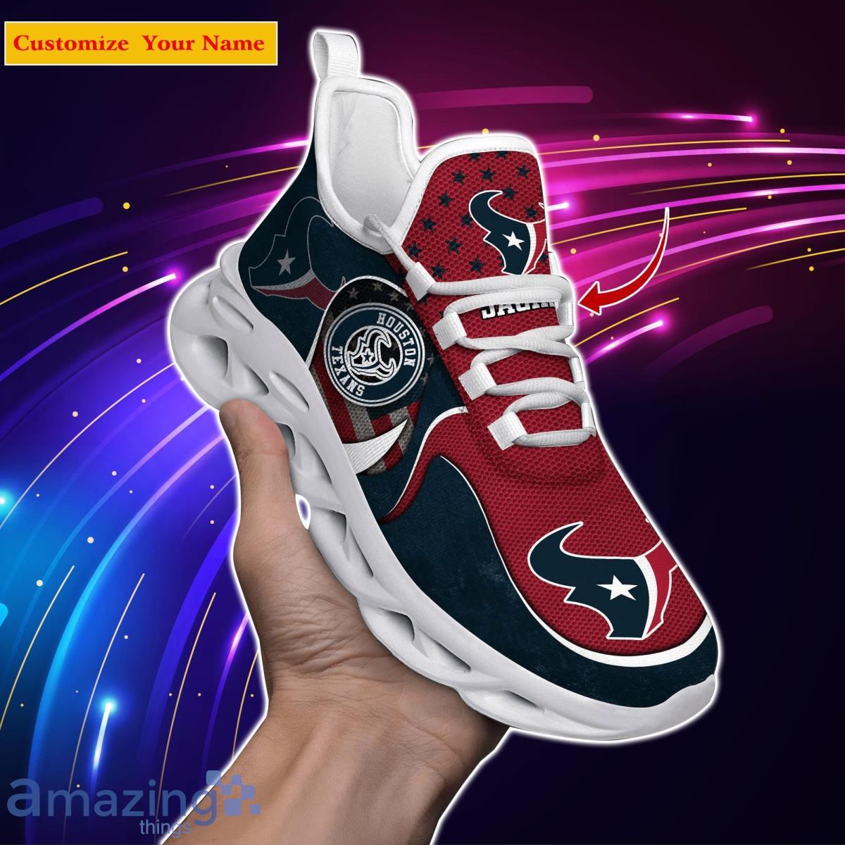 Houston Texans NFL Custom Name Max Soul Shoes Clunky Sneakers Special Gift For Men Women Fans Product Photo 1
