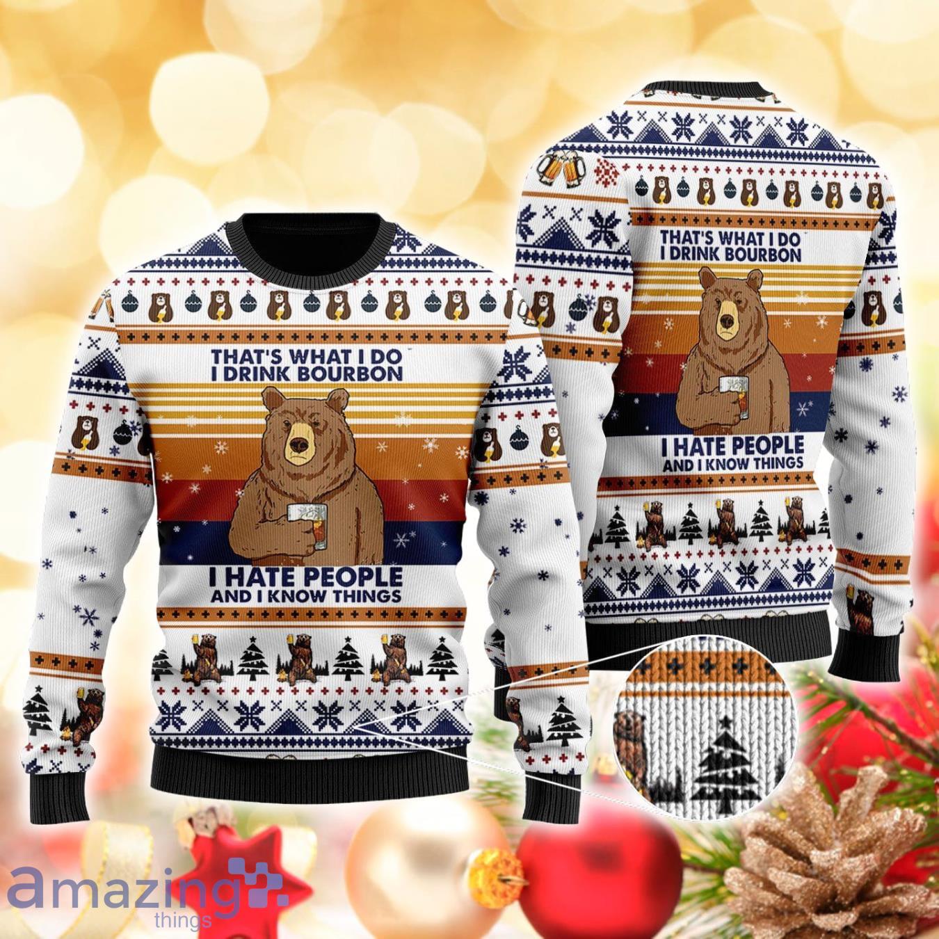 I Hate People 3D Sweater Ugly Christmas Sweater For Men Women Product Photo 1